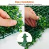 12 artificial boxwood hedges, plants, and grass background fences, privacy screens, grass walls, decorative balconies, garden fences