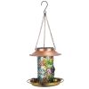 Solar Bird Feeder Decorative Hanging Bird Feeder Lantern Warm White Light Bird Feeder for Outdoor Garden Backyard